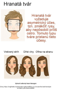 účesy pre hranatú tvár