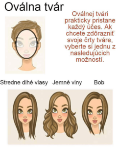 účesy pre oválnu tvár