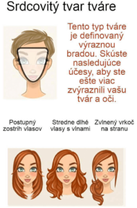 účesy pre srdcovitý tvar tváre